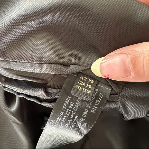 Massimo Dutti Women’s Olive Green Relaxed Fit Double Breasted Trench Coat Sz XS - Picture 14 of 15